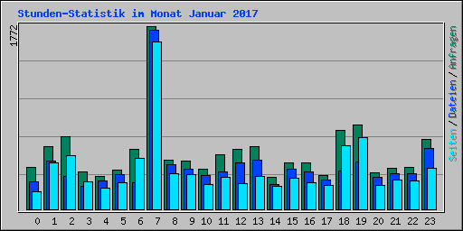Stunden-Statistik im Monat Januar 2017