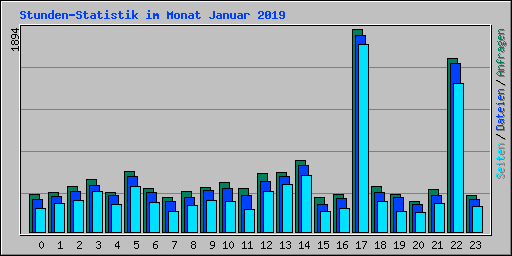 Stunden-Statistik im Monat Januar 2019