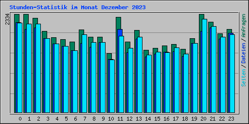 Stunden-Statistik im Monat Dezember 2023